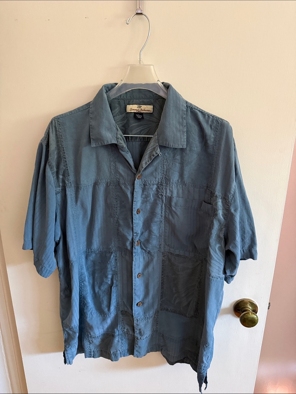 Tommy Bahama Slate Blue Short-Sleeve Camp Shirt
